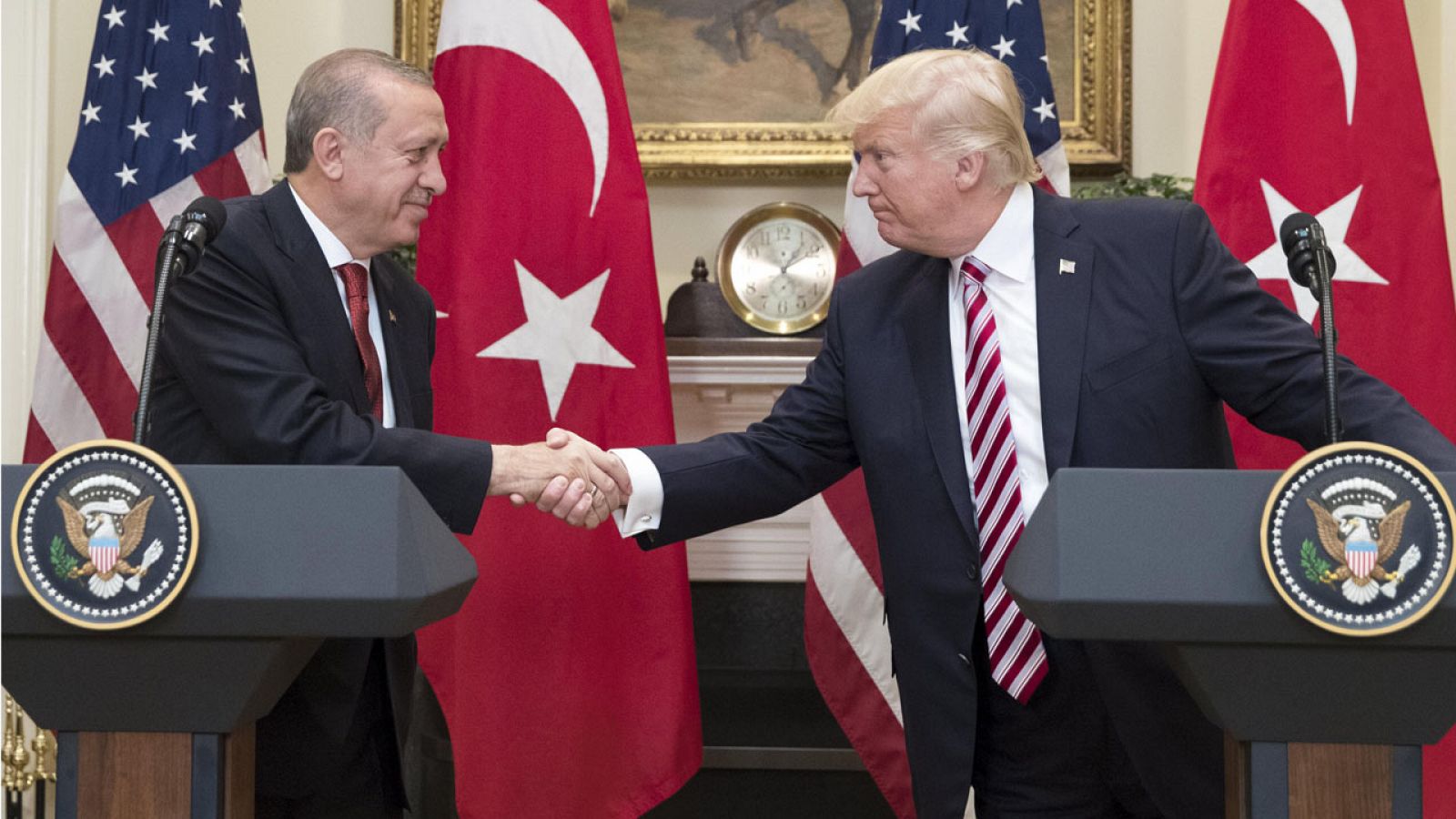 Donald Trump y Recp Tayyip Erdogan, en un encuentro en la Casa Blanca en 2017.