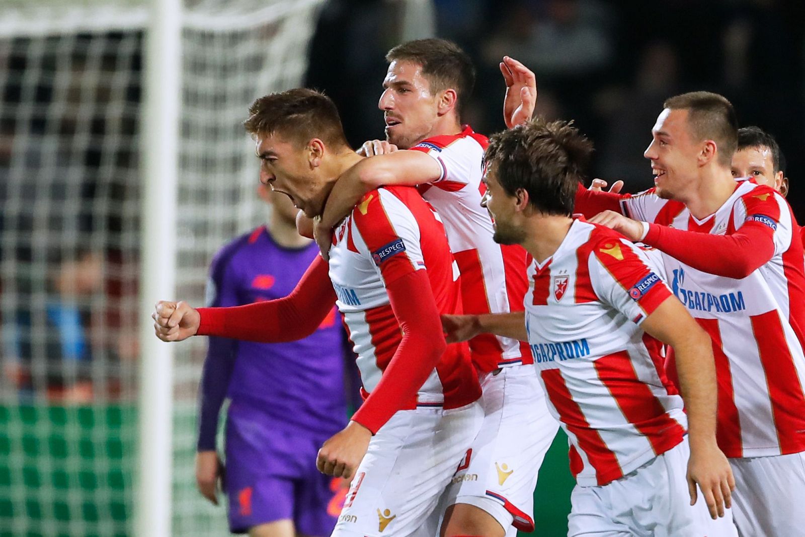 El Estrella Roja ha vencido al Liverpool por 2-0.