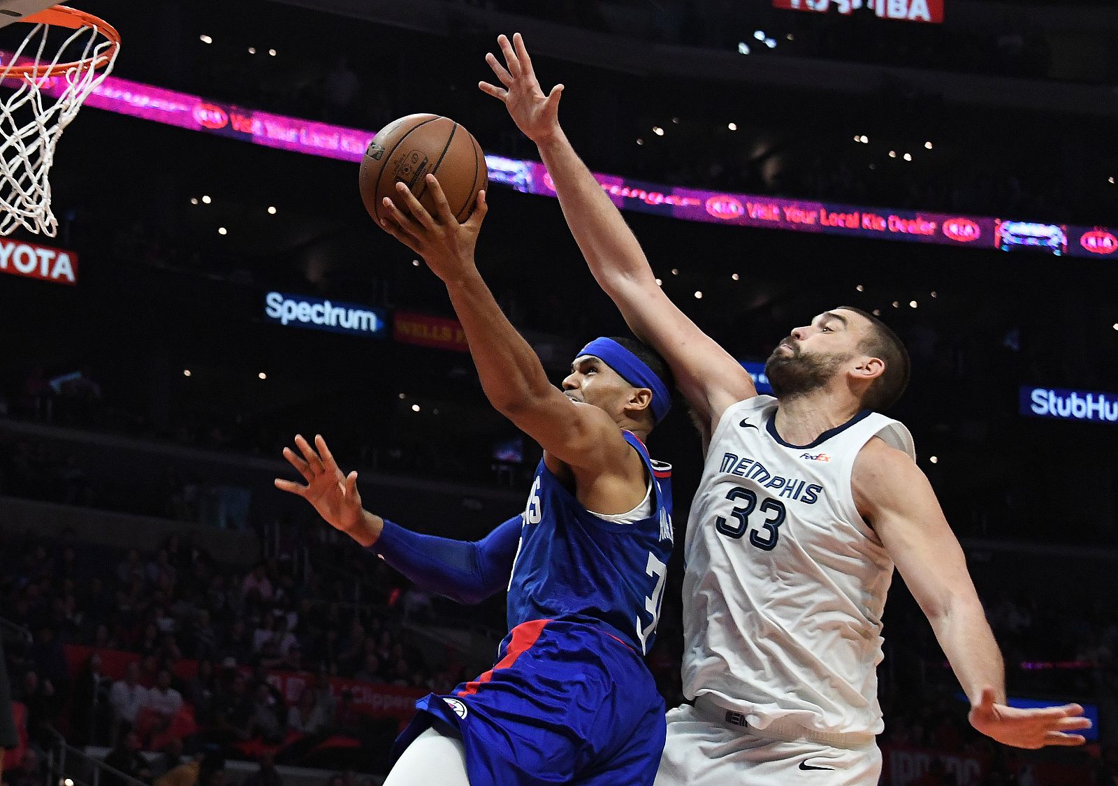 Imagen del pívot español durante el Memphis Grizzlies vs Los Angeles Clippers.