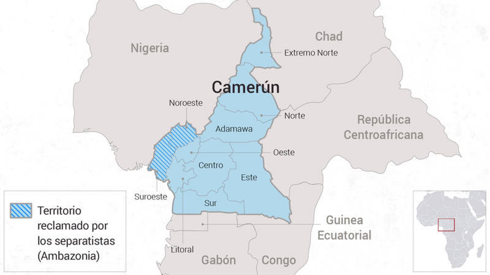  Camerún y sus diez regiones