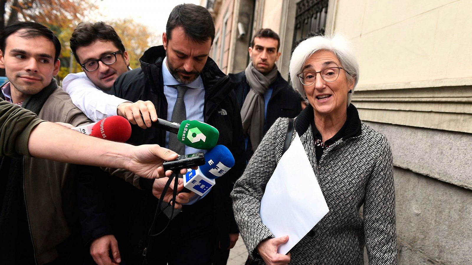 La fiscal general del Estado, María José Segarra, a su llegada a un acto en Madrid este miércoles