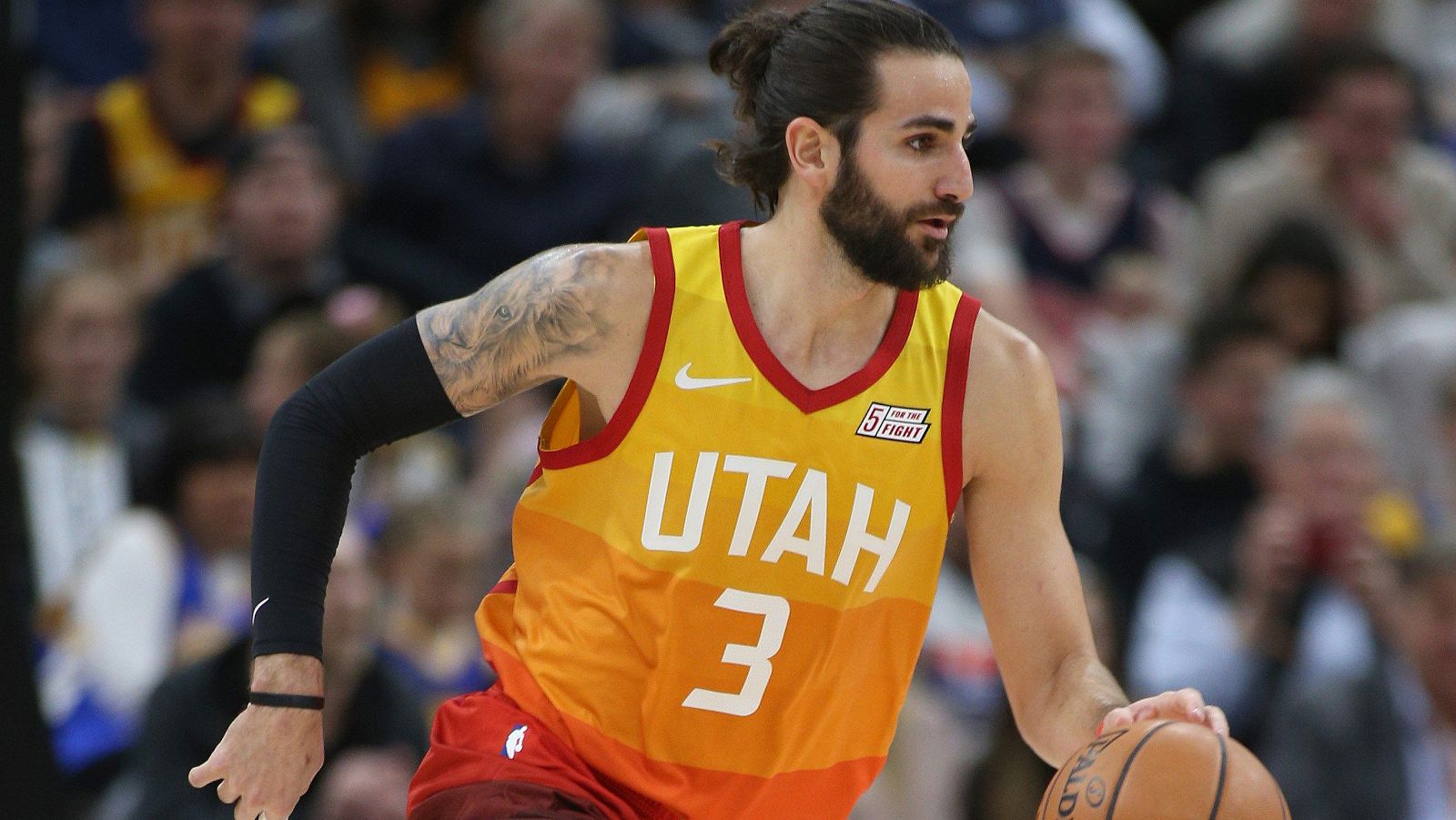 Ricky Rubio, en el partido contra los Warriors.