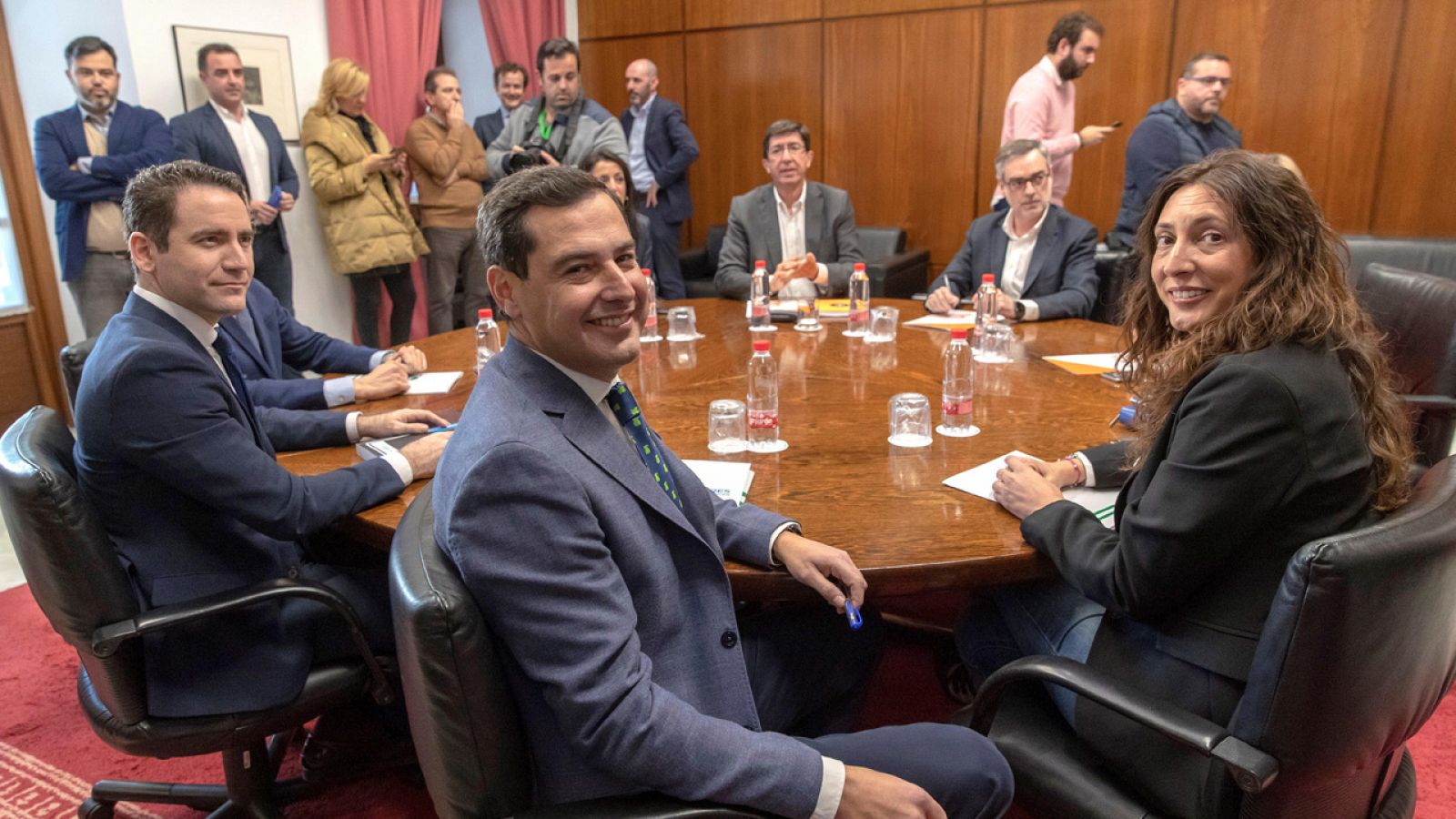 Reunión de los equipos del PP y Ciudadanos en Andalucía en Sevilla.