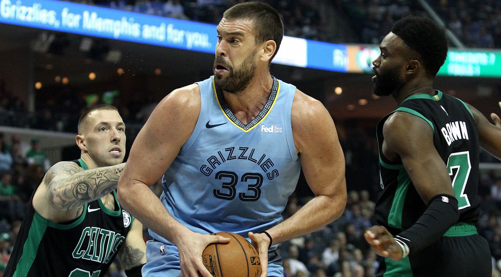 Marc Gasol, en el partido contra los Celtics.