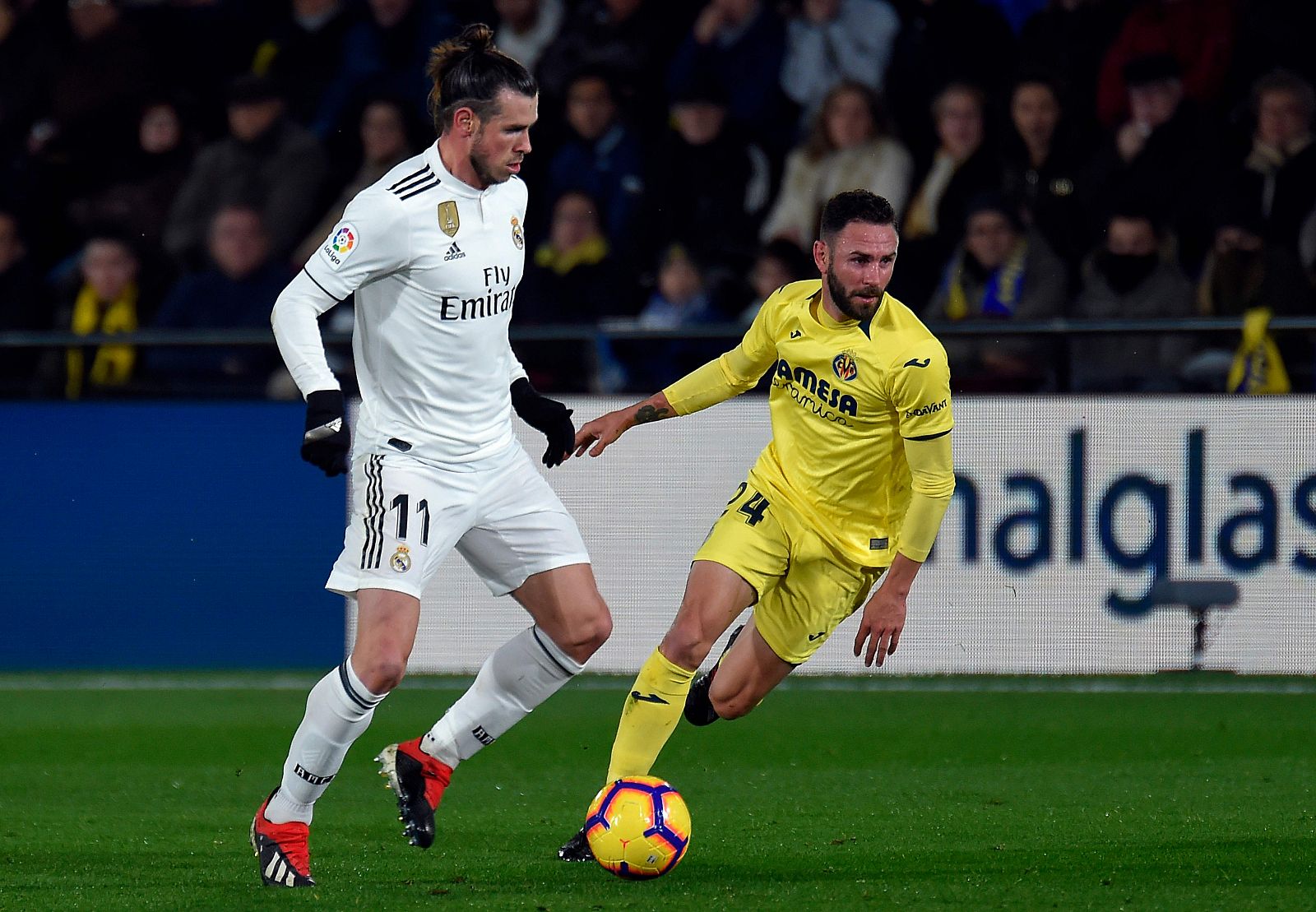 Gareth Bale en el partido ante el Villarreal, donde se lesionó antes de terminar la primera mitad.