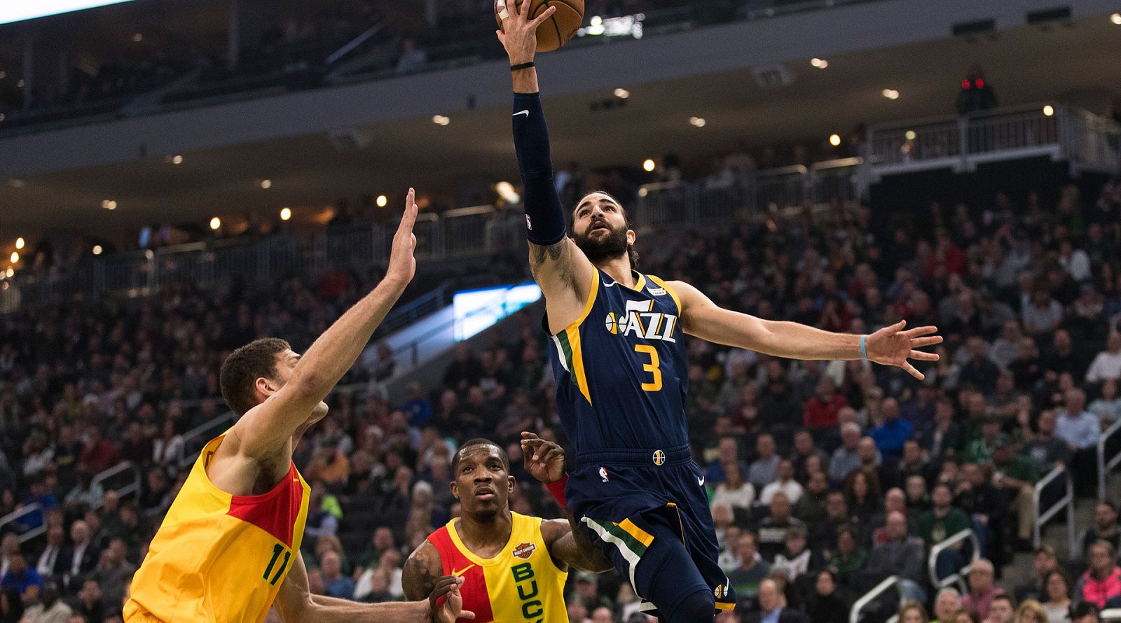 Ricky Rubio, en el partido ante los Bucks.