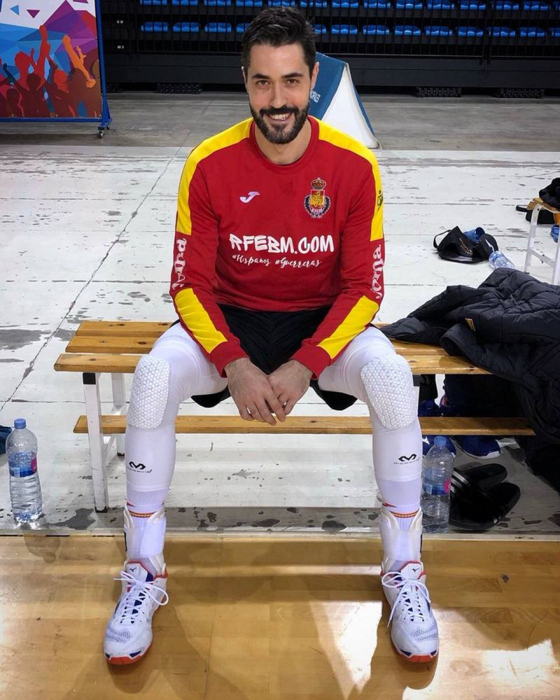 Imagen del capitán de los Hispanos, Raúl Entrerríos, antes de un entrenamiento.