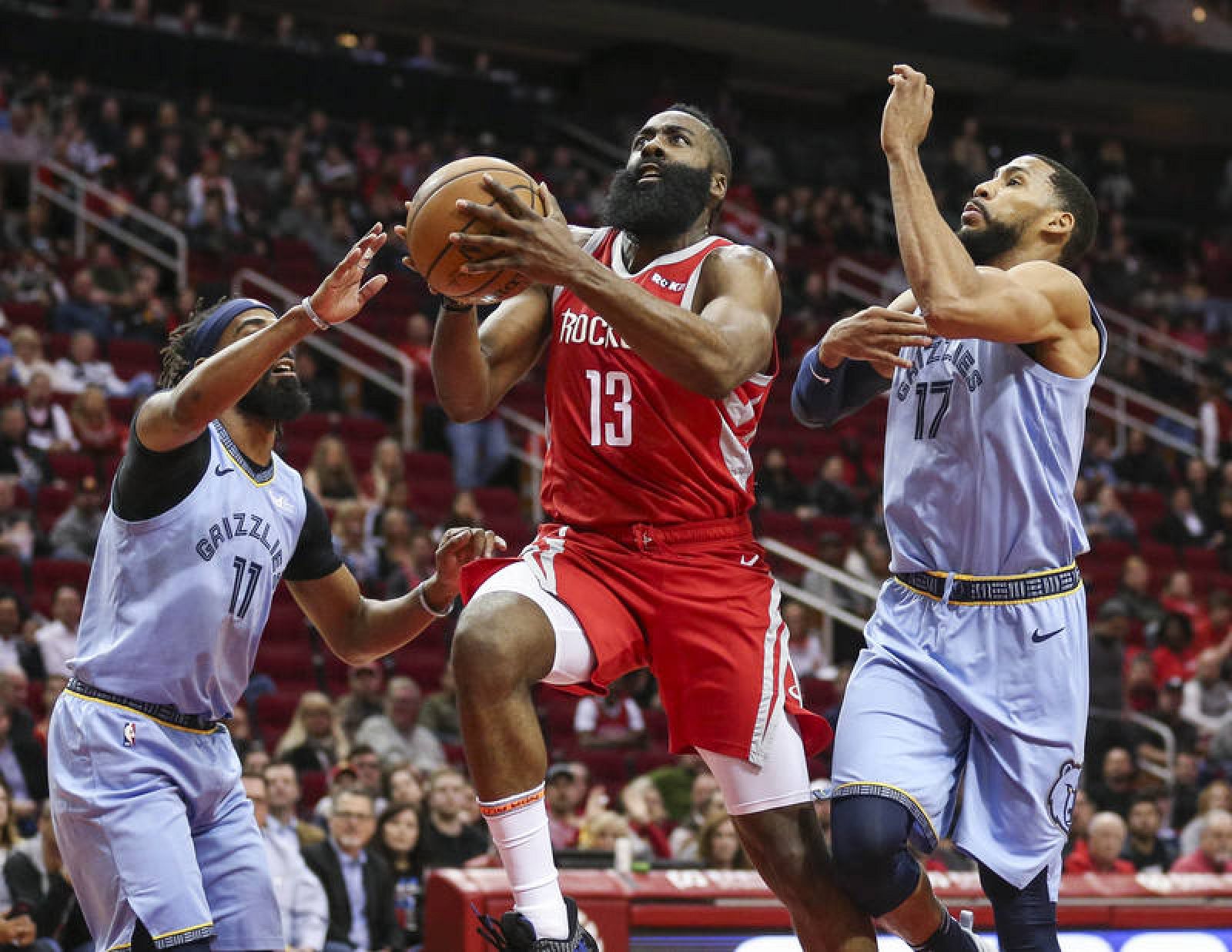 Harden entra a canasta ante los Grizzlies