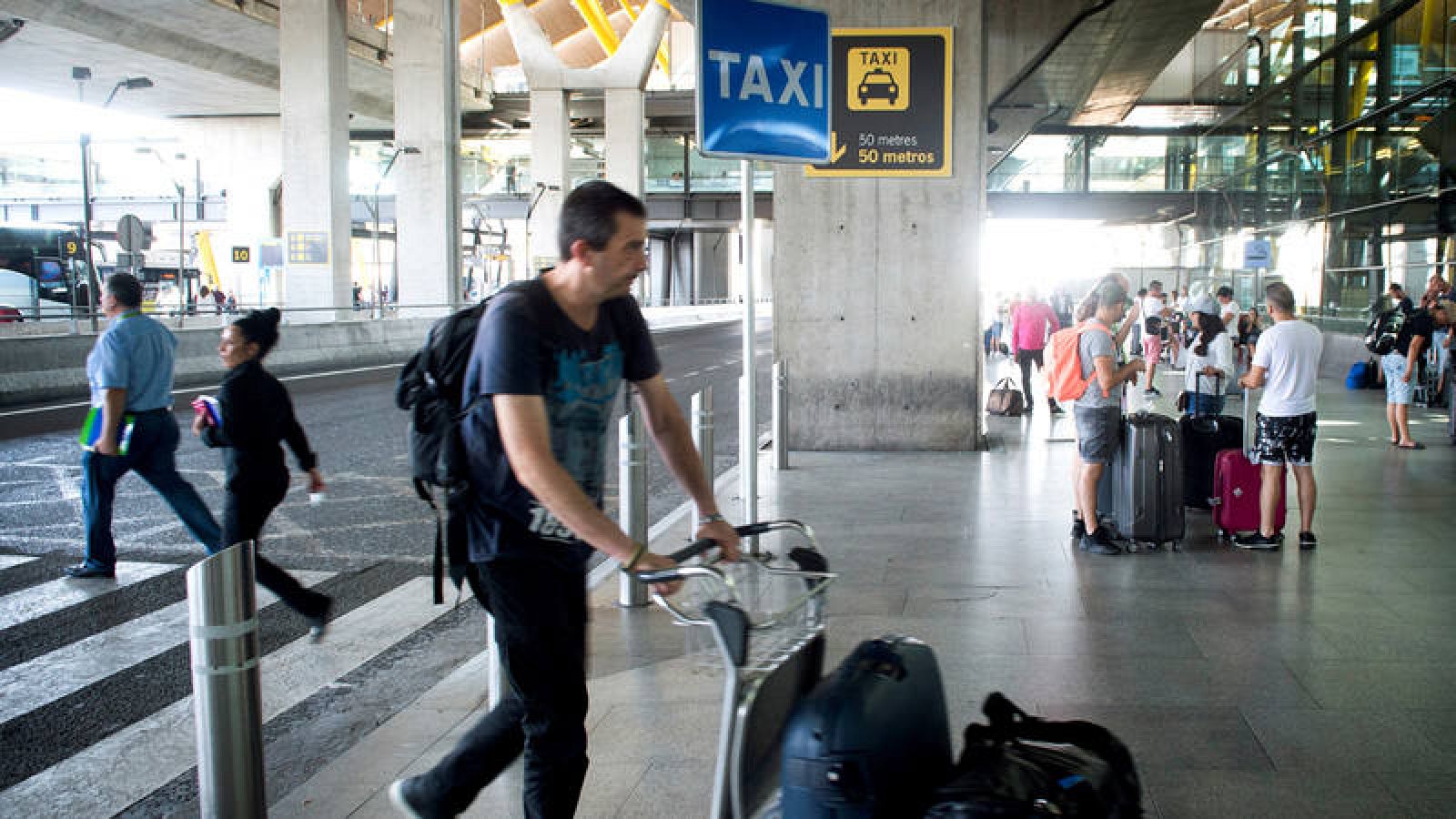 Parada de taxis en el aeropuerto de Barajas