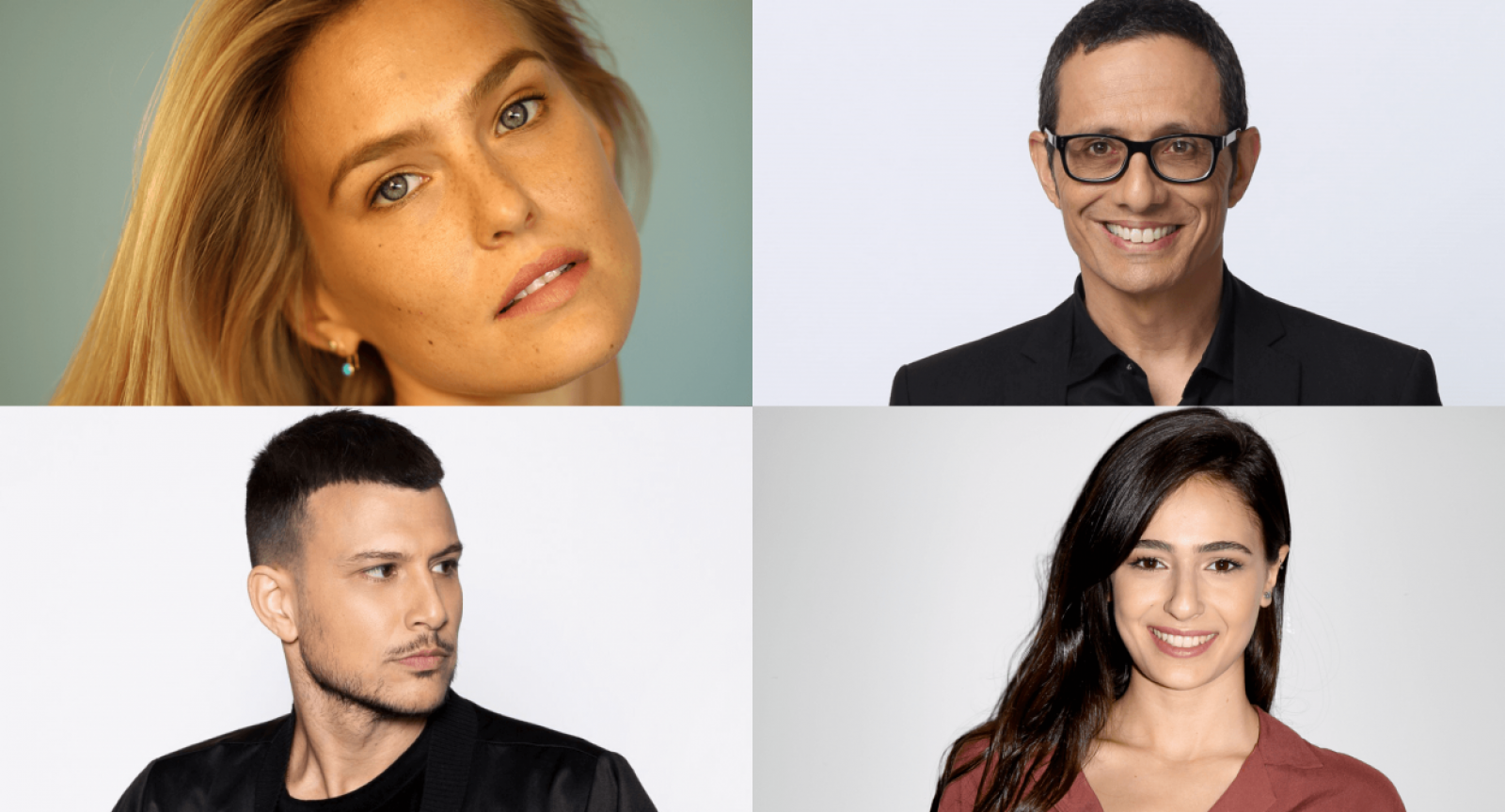 Bar Refaeli, Erez Tal, Assi Azar y Lucy Ayoub, presentadores Eurovisión 2019