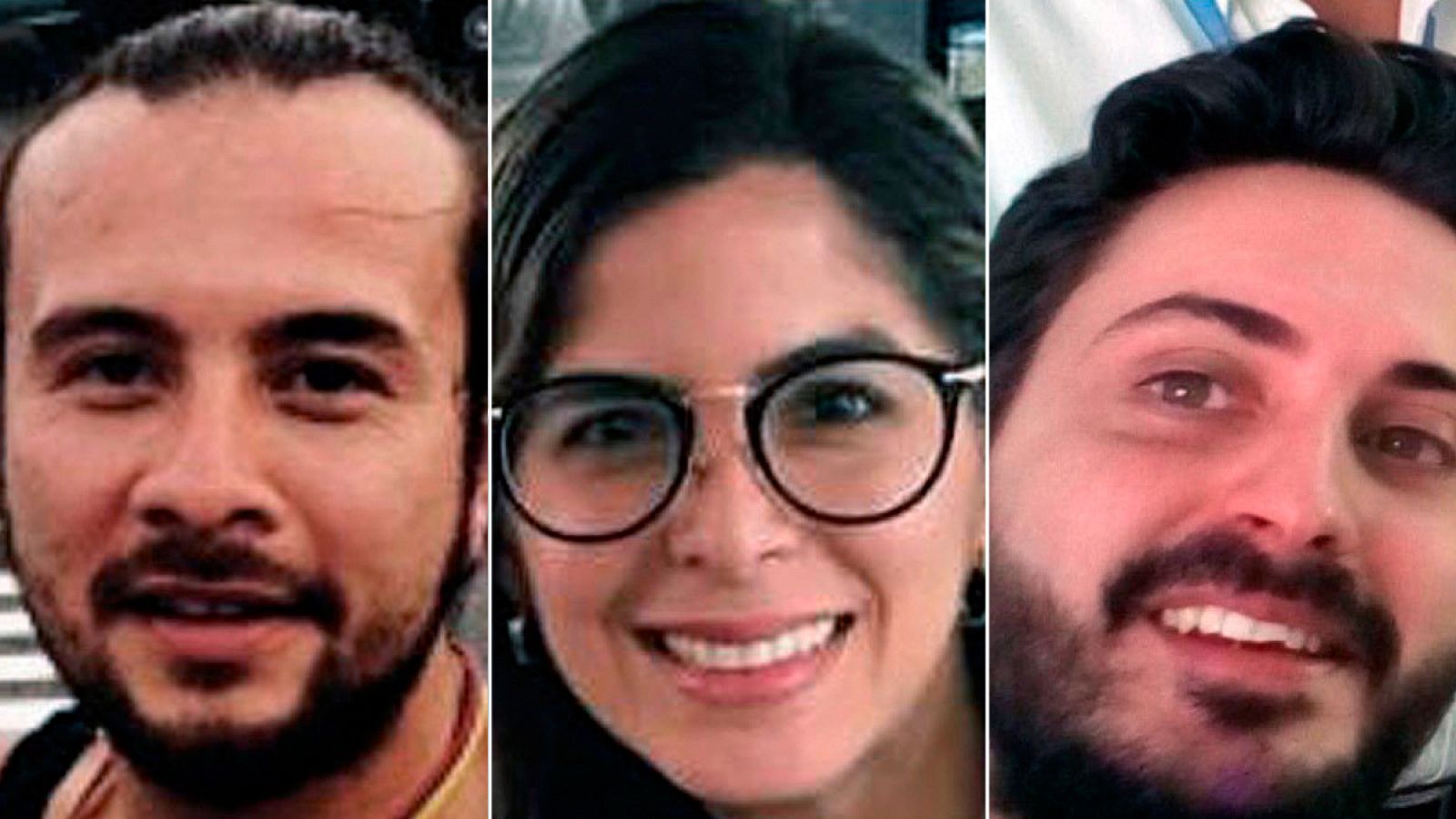 Fotografía de archivo de los tres periodistas de la Agencia EFE detenidos