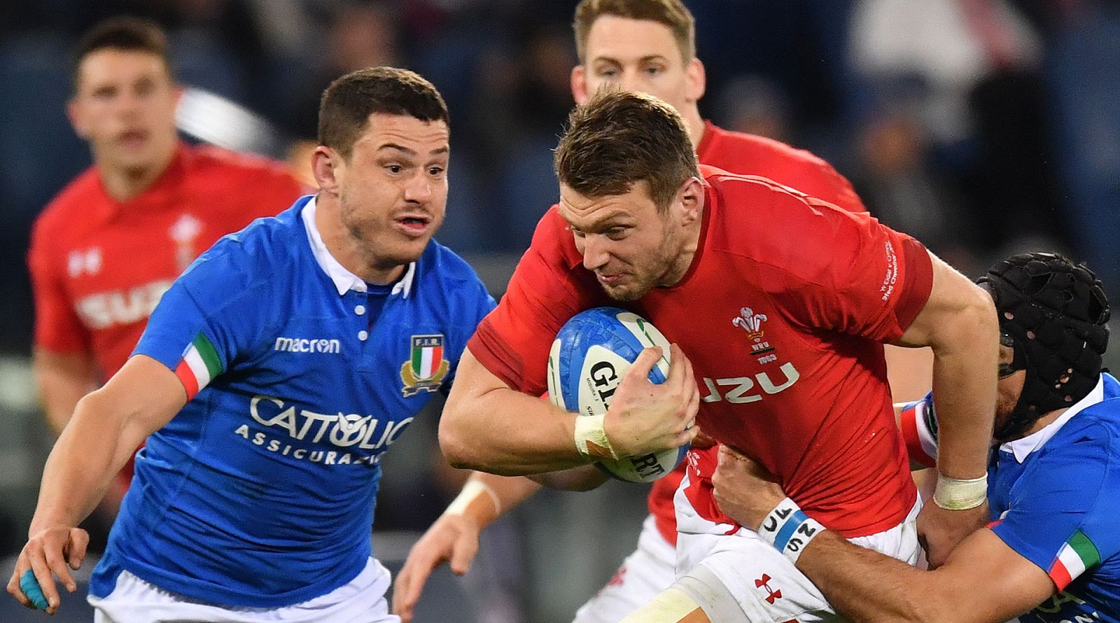 El jugador de Gales Owen Watkin, en el partido contra Italia.