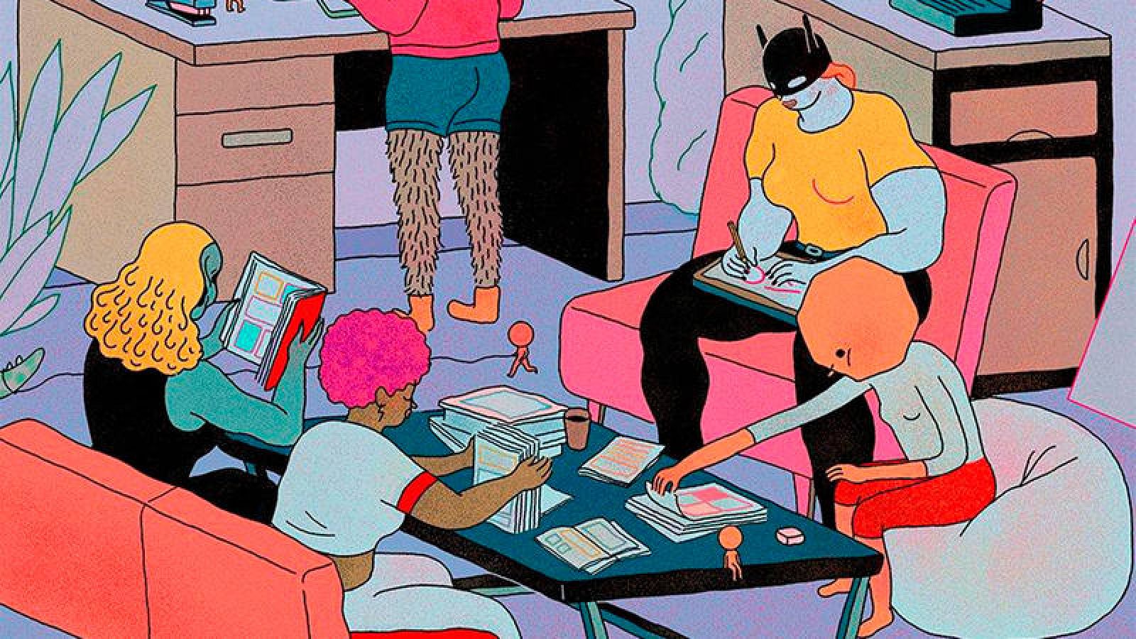 Fragmento del cartel de Ana Galvañ para el 37 Salón del Cómic de Barcelona