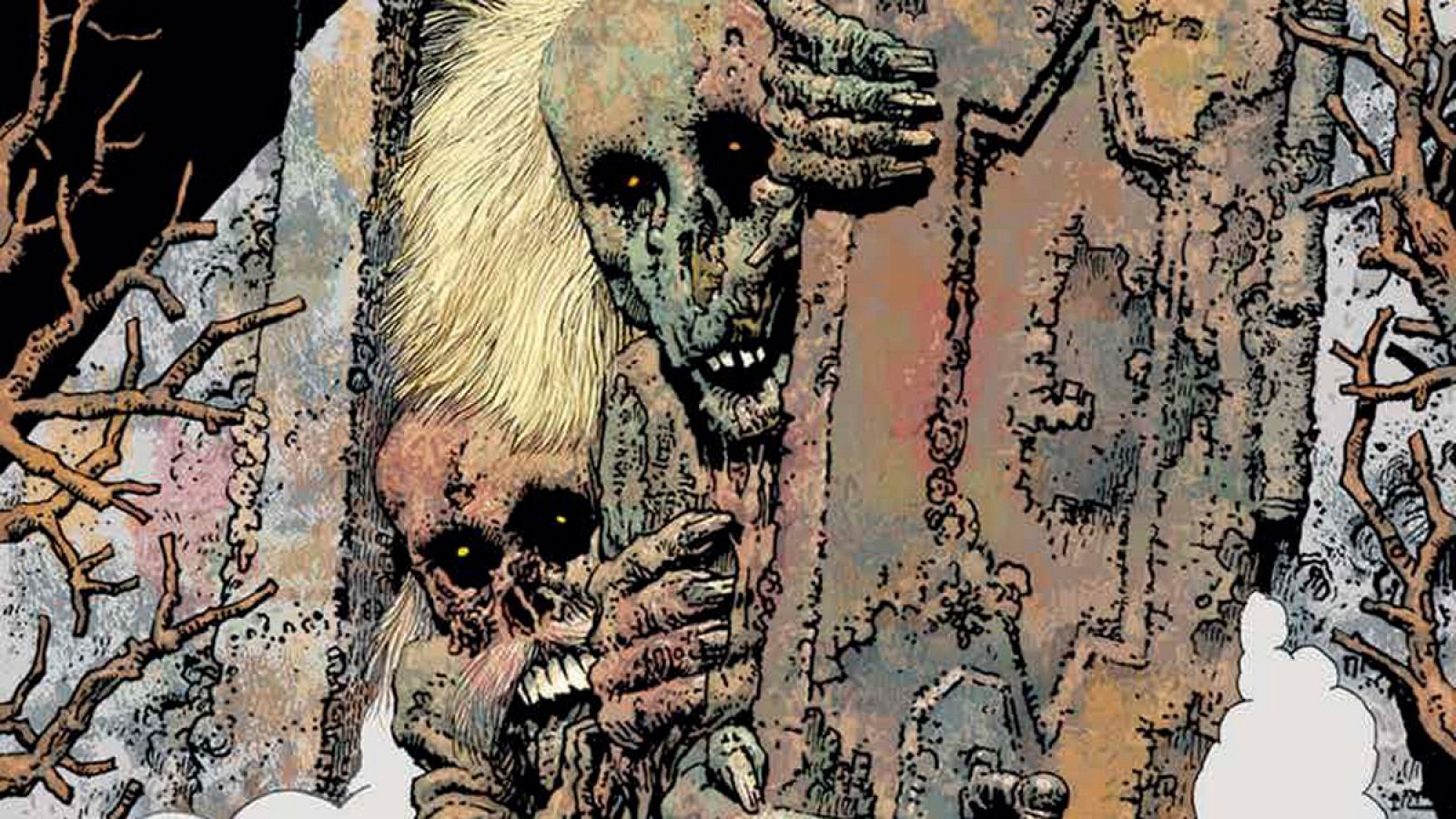 Fragmento de una portada de 'Sombras en la tumba', de Richard Corben