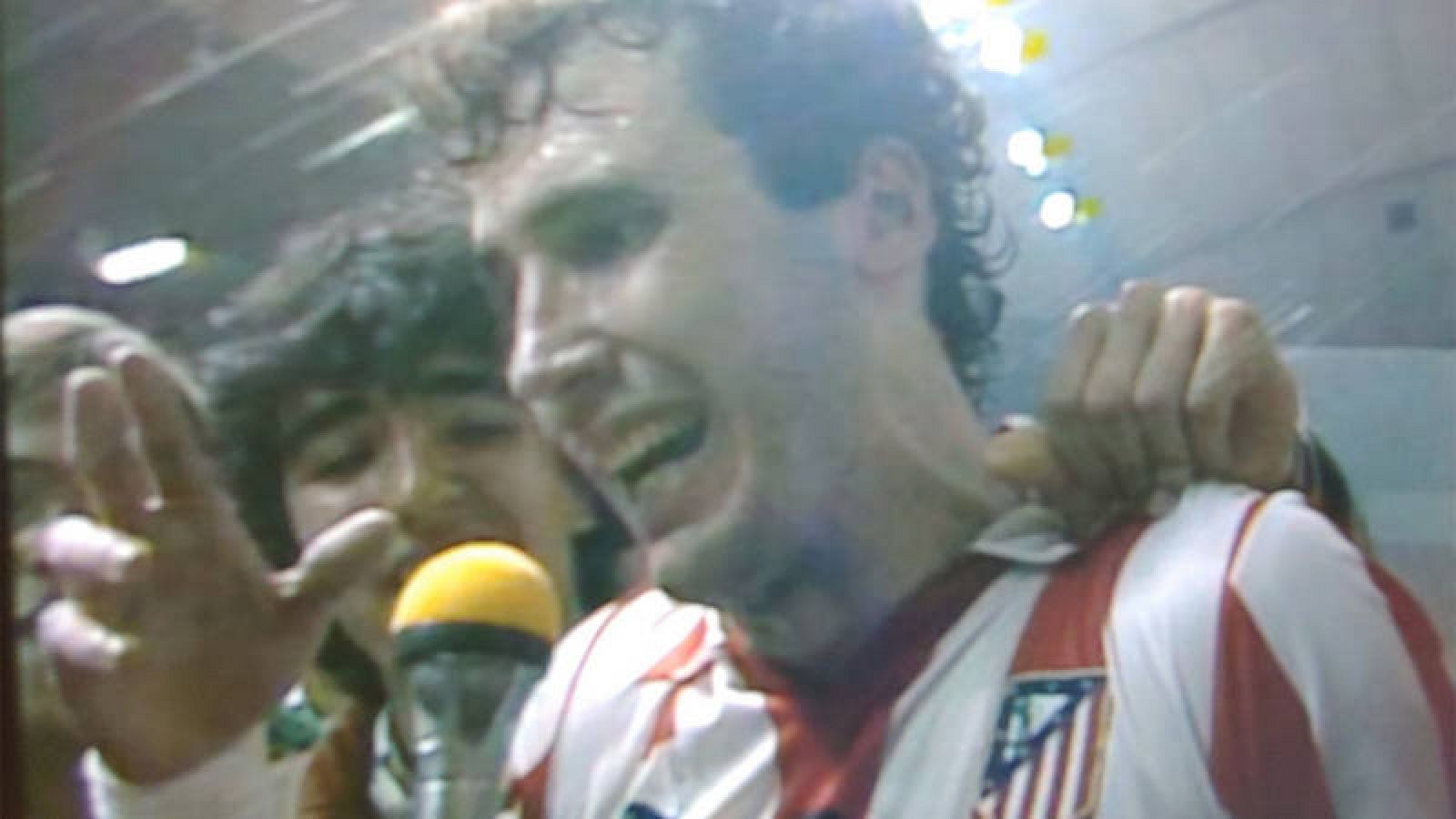 Cecilio Alonso en su etapa como jugador de balonmano del Atlético de Madrid.