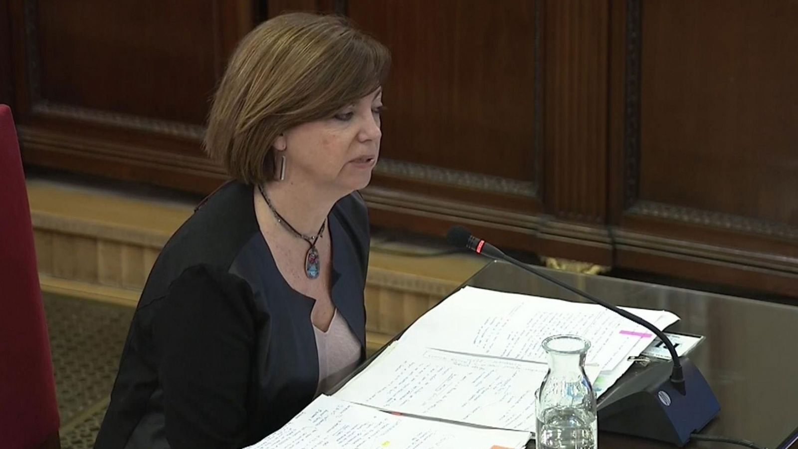 La exconsellera de Gobernación Meritxell Borràs durante su declaración en el juicio del procès