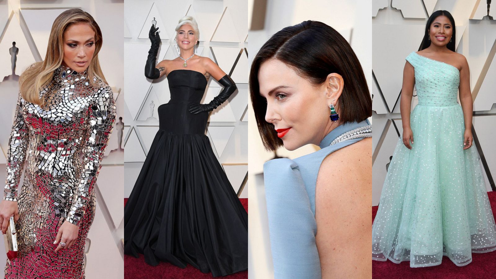 Jennifer López, Lady Gaga, Charlize Theron y Yalitza Aparicio.