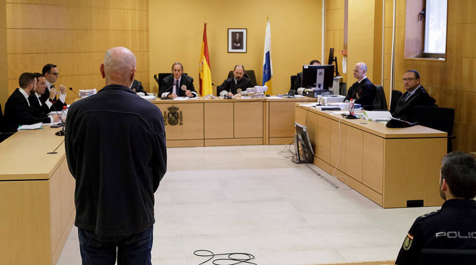 Miguel Ángel Millán, en la Audiencia de Santa Cruz de Tenerife.
