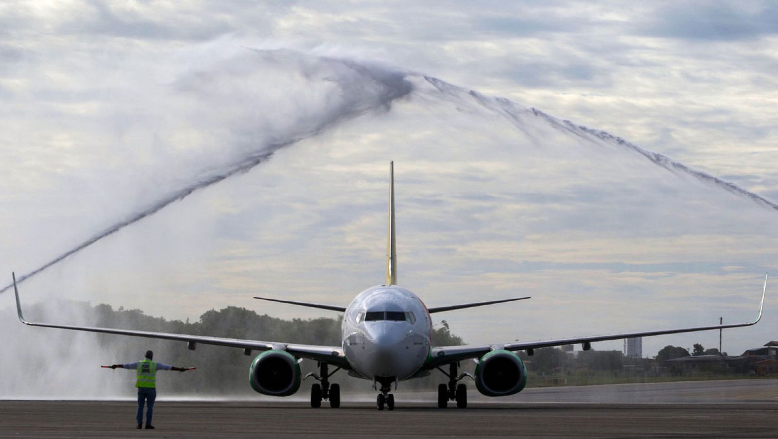 Imagen de archivo de un Boeing 737-800 Max después de su vuelo inaugural.