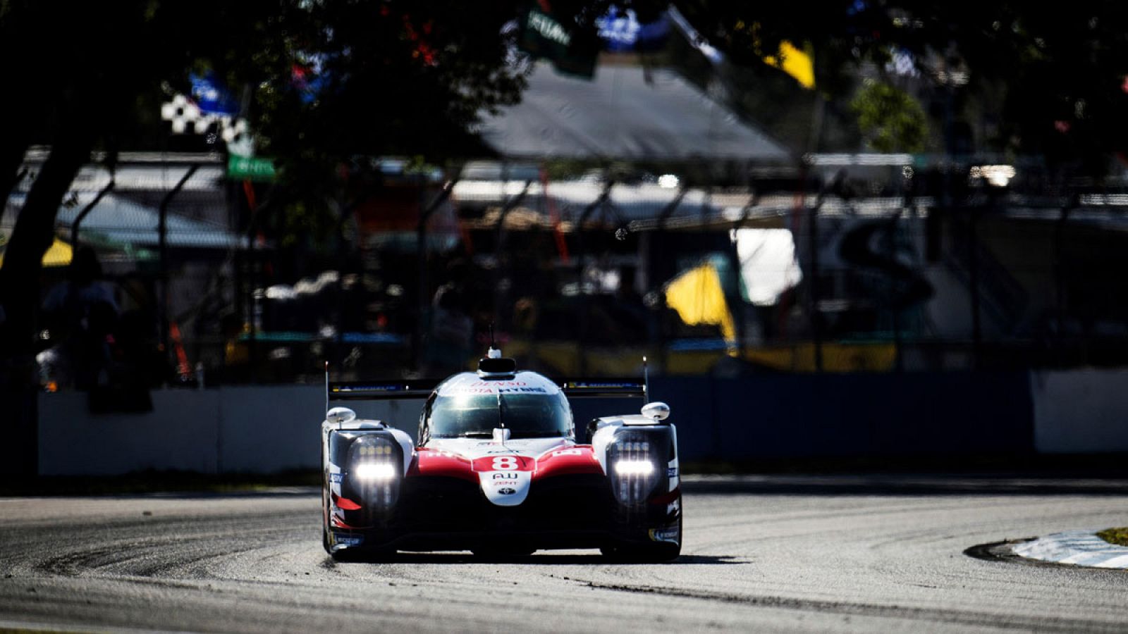 Fernando Alonso (Toyota TS050 Hybrid) durante las 1.000 Millas de Sebring en Florida (EEUU).