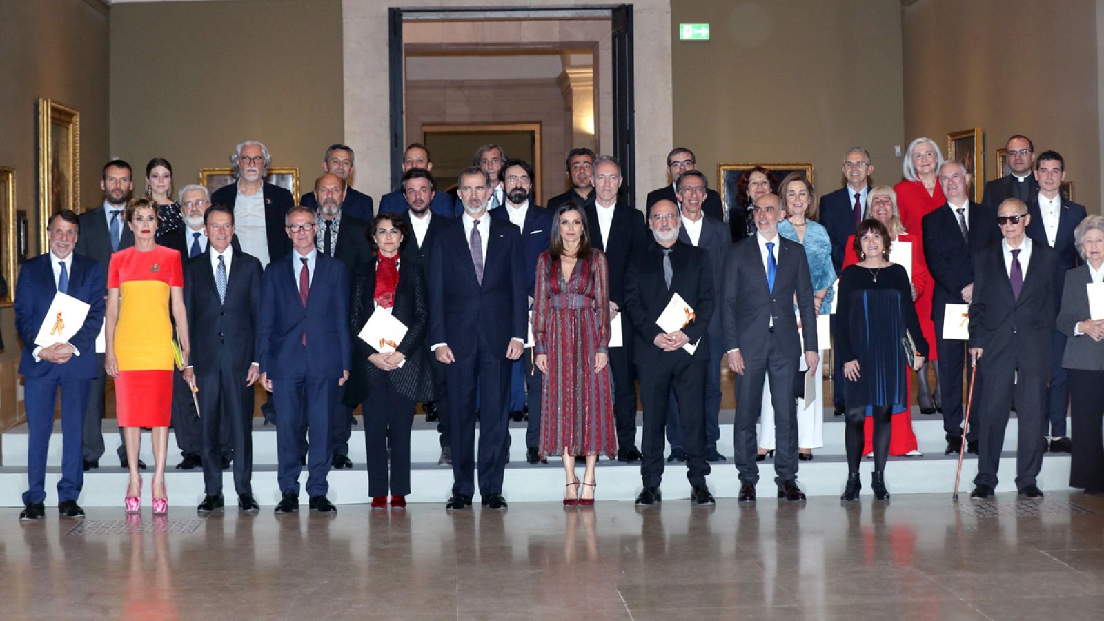 Los reyes junto a los galardonados con los Premios Nacionales de Cultura 2017.