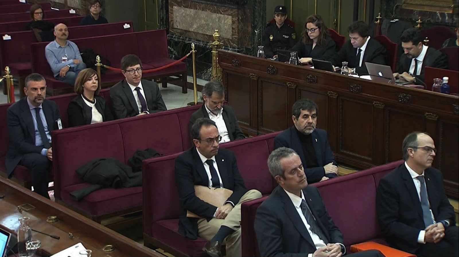 Imagen del Juicio del 'procés' en el Tribunal Supremo. Fuente: Efe/Tribunal Supremo