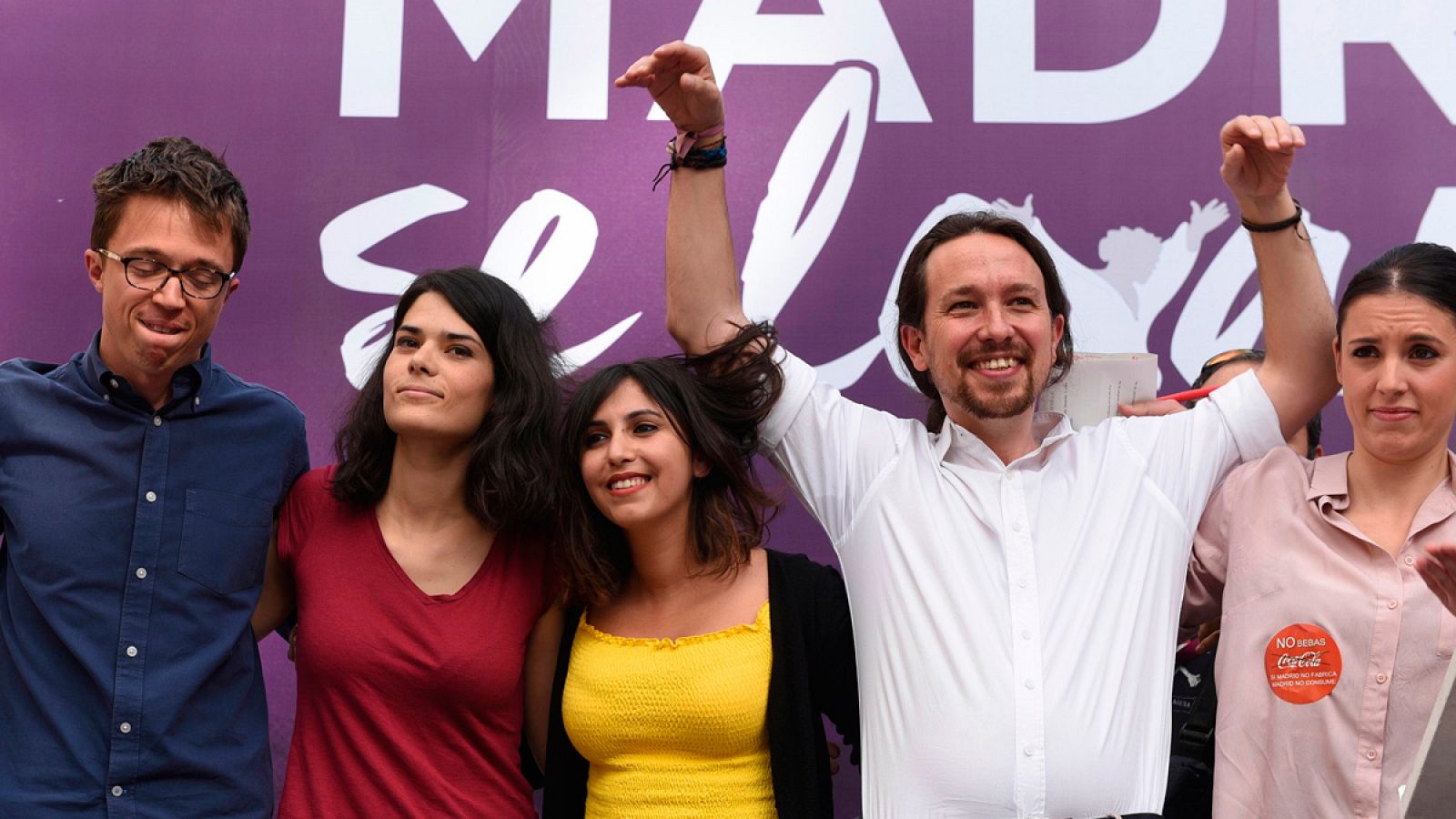 Acto de Podemos 'Madrid se levanta' el 2 de mayo de 2018.