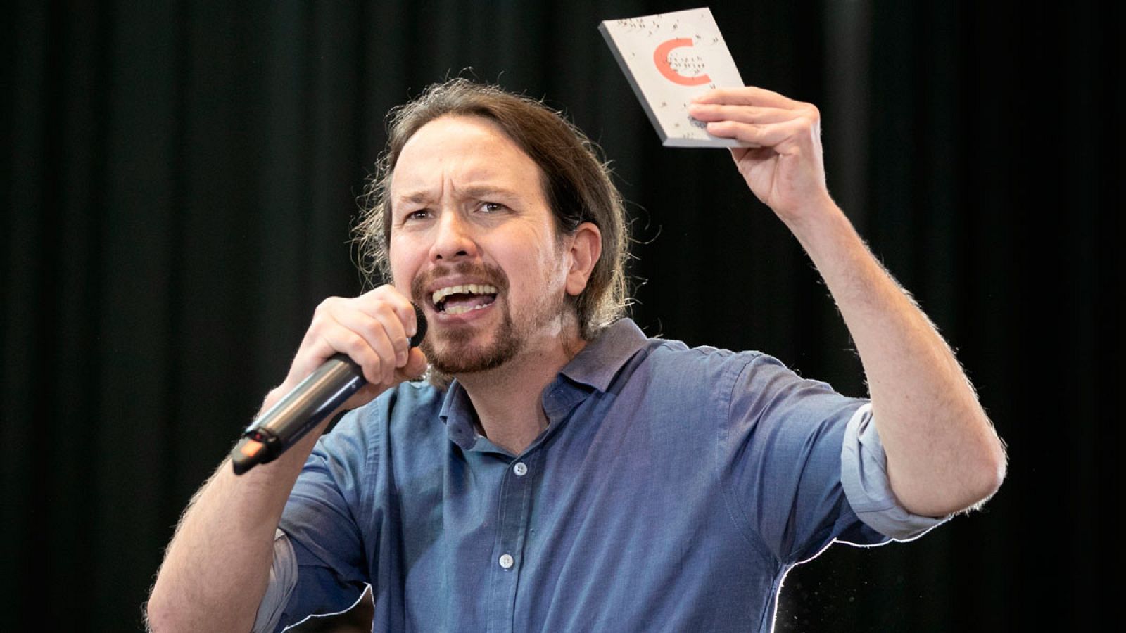 El secretario general del partido y candidato de Unidas Podemos a la presidencia del Gobierno, Pablo Iglesias