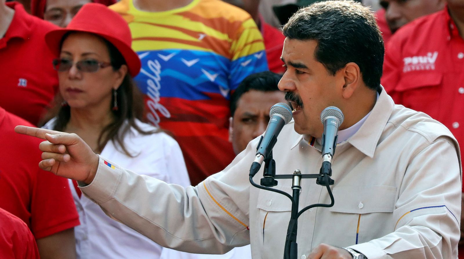 Imagen de Nicolás Maduro el pasado sábado en una manifestación en apoyo a su Gobierno