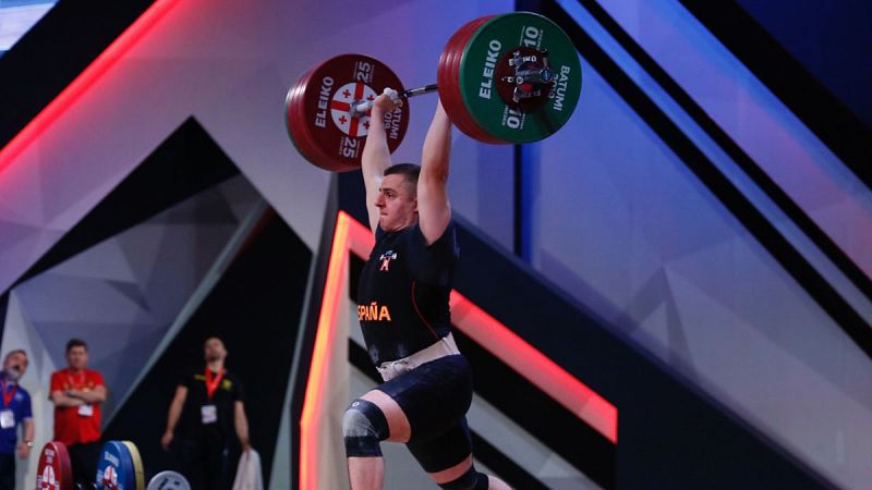 Marcos Ruiz, líder provisional de +109 Kg.