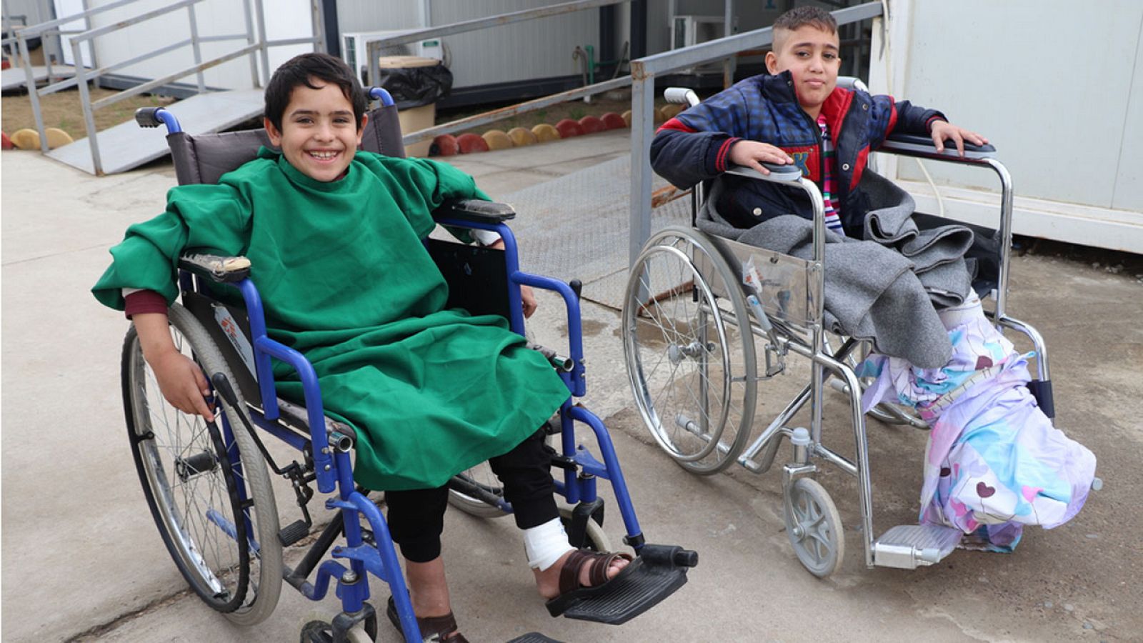 Saif y Salim, pacientes del hospital de MSF en Mosul