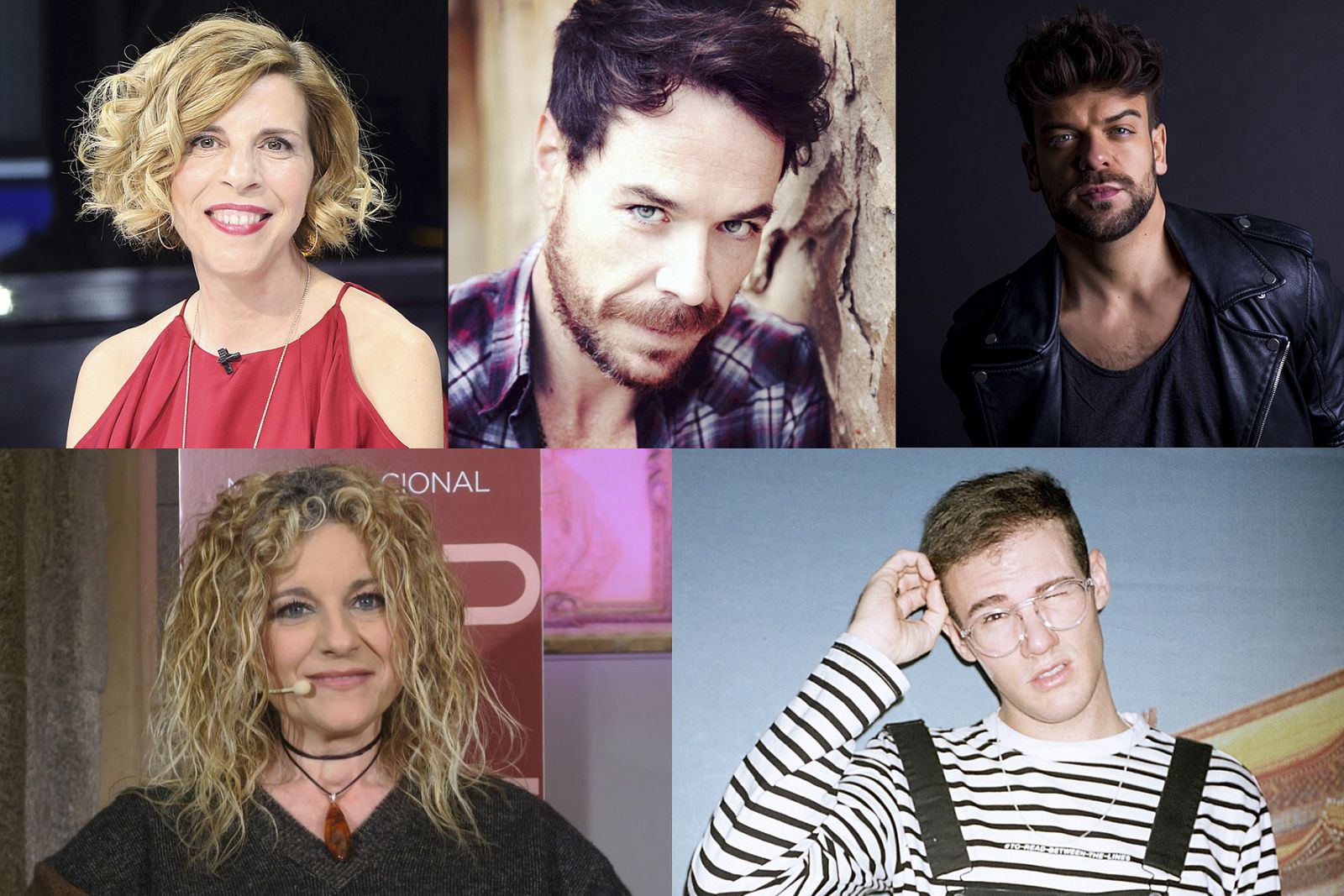 Sole Giménez, David Feito, Ricky Merino, Elena Gómez y Raúl Gómez, jurado español de Eurovisión 2019