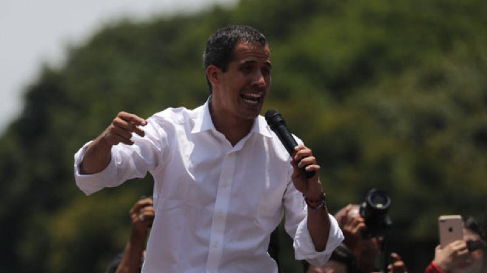 El jefe del Parlamento venezolano,  Juan Guaidó, el miércoles 1 de mayo de 2019 en Caracas.