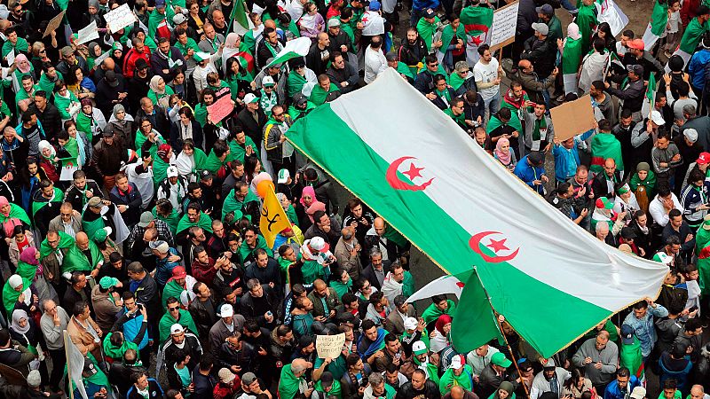 Manifestación contra el Gobierno este viernes en Argel