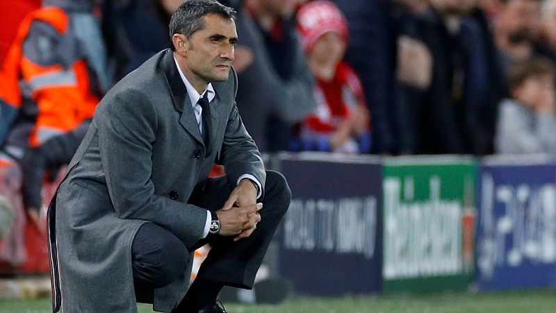 El entrenador del FC Barcelona, Ernesto Valverde.