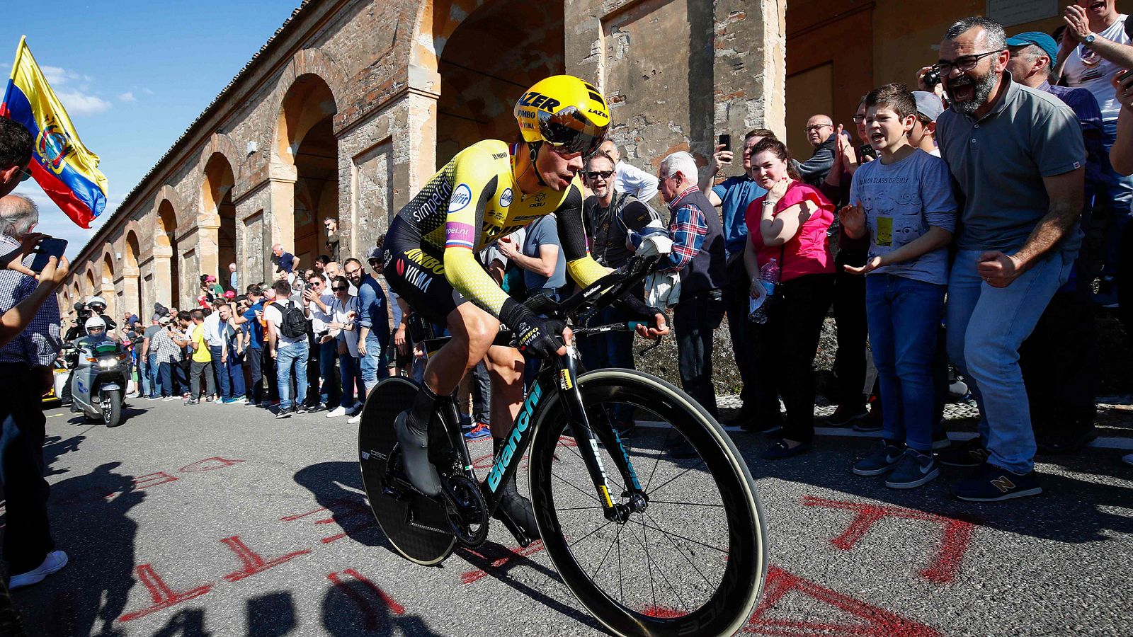 Primoz Roglic, en la contrarreloj que ha abierto el Giro.