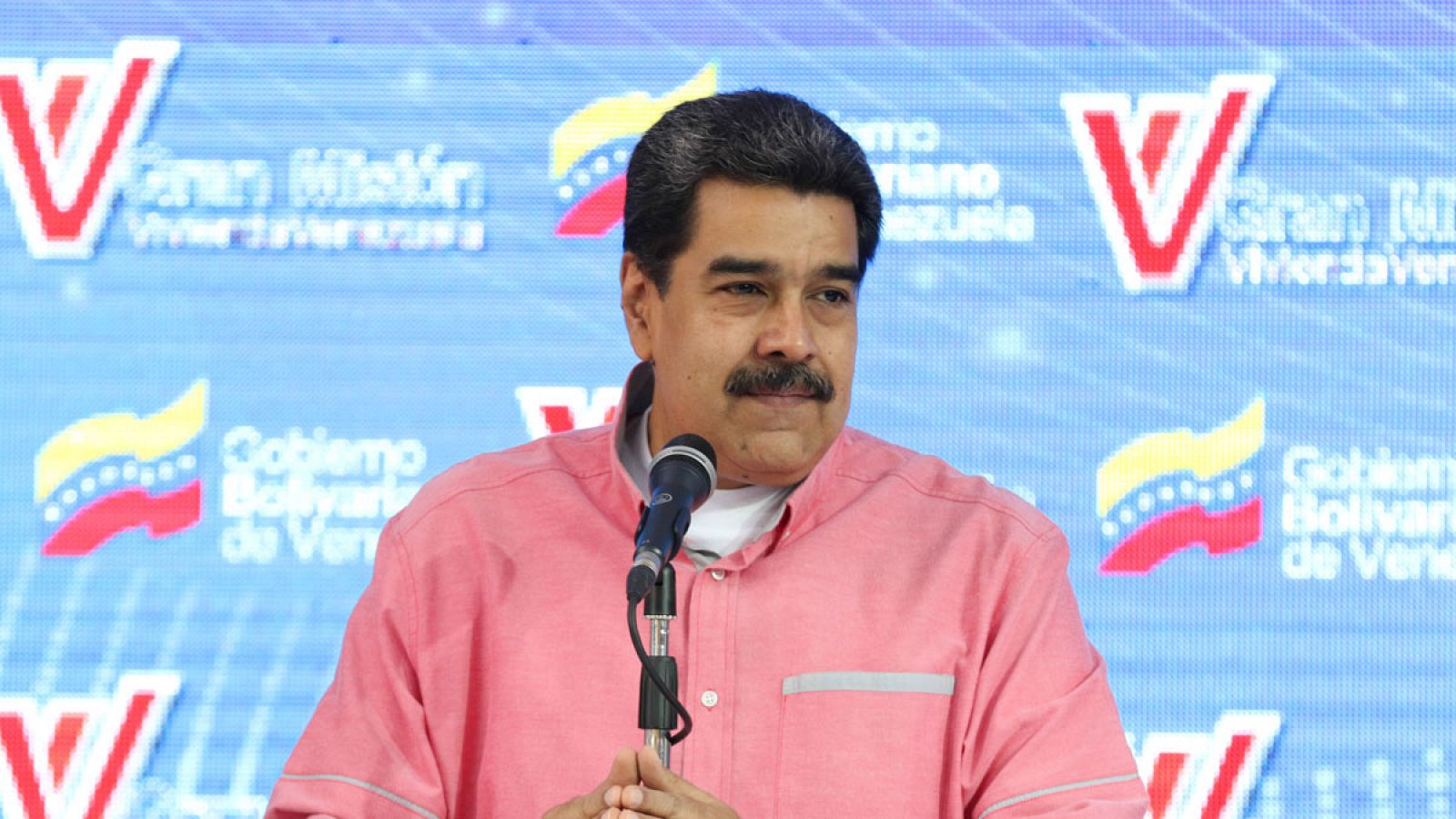 El presidente de Venezuela, Nicolás Maduro, durante un discurso televisado el jueves 16 de mayo de 2019.