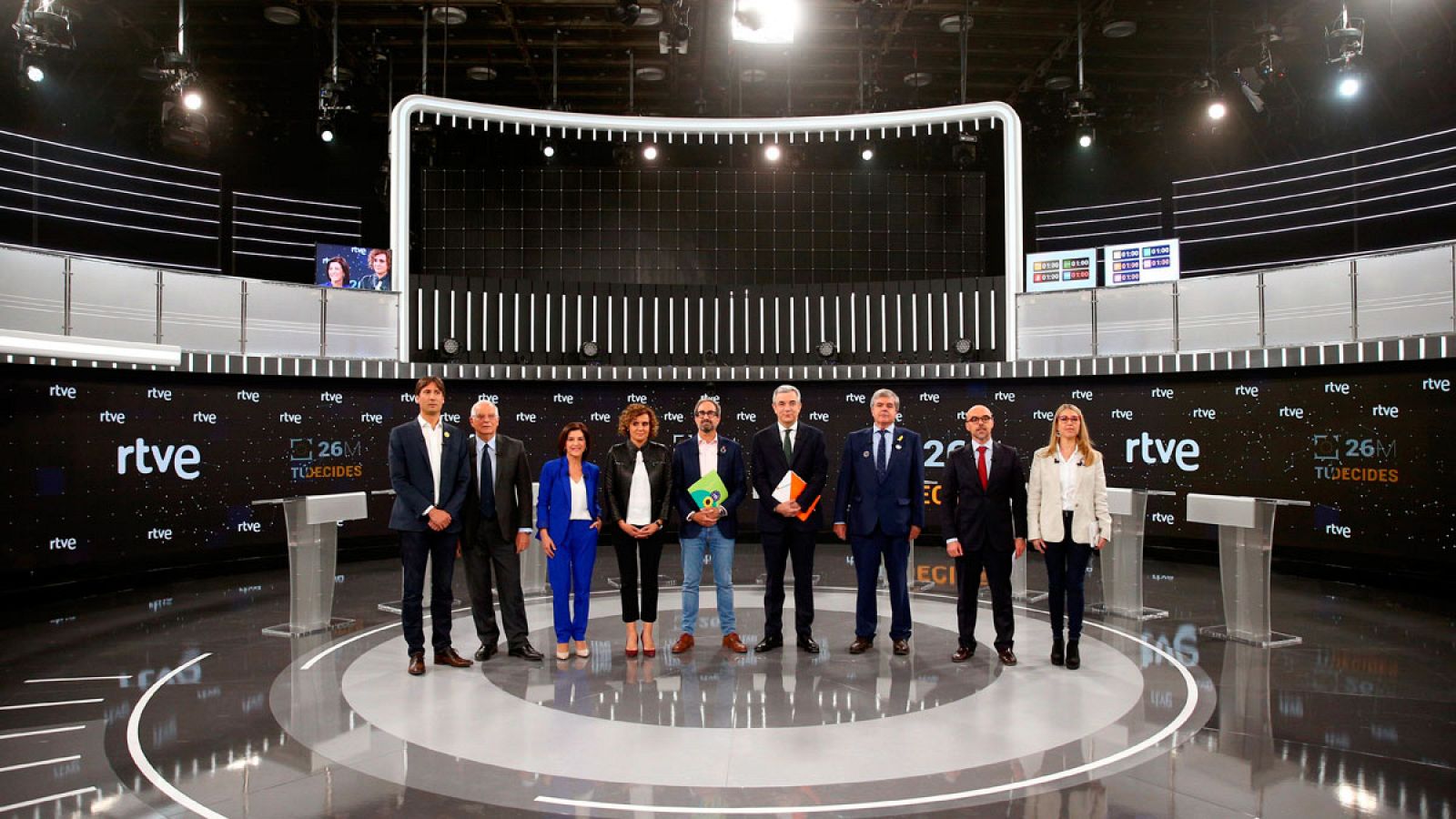 Foto de familia previa al debate de los candidatos a las elecciones europeas