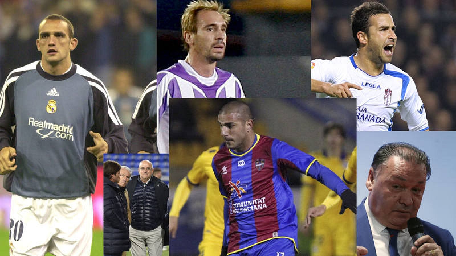 Imagen de los seis investigados en la operación contra amaños en el fútbol.