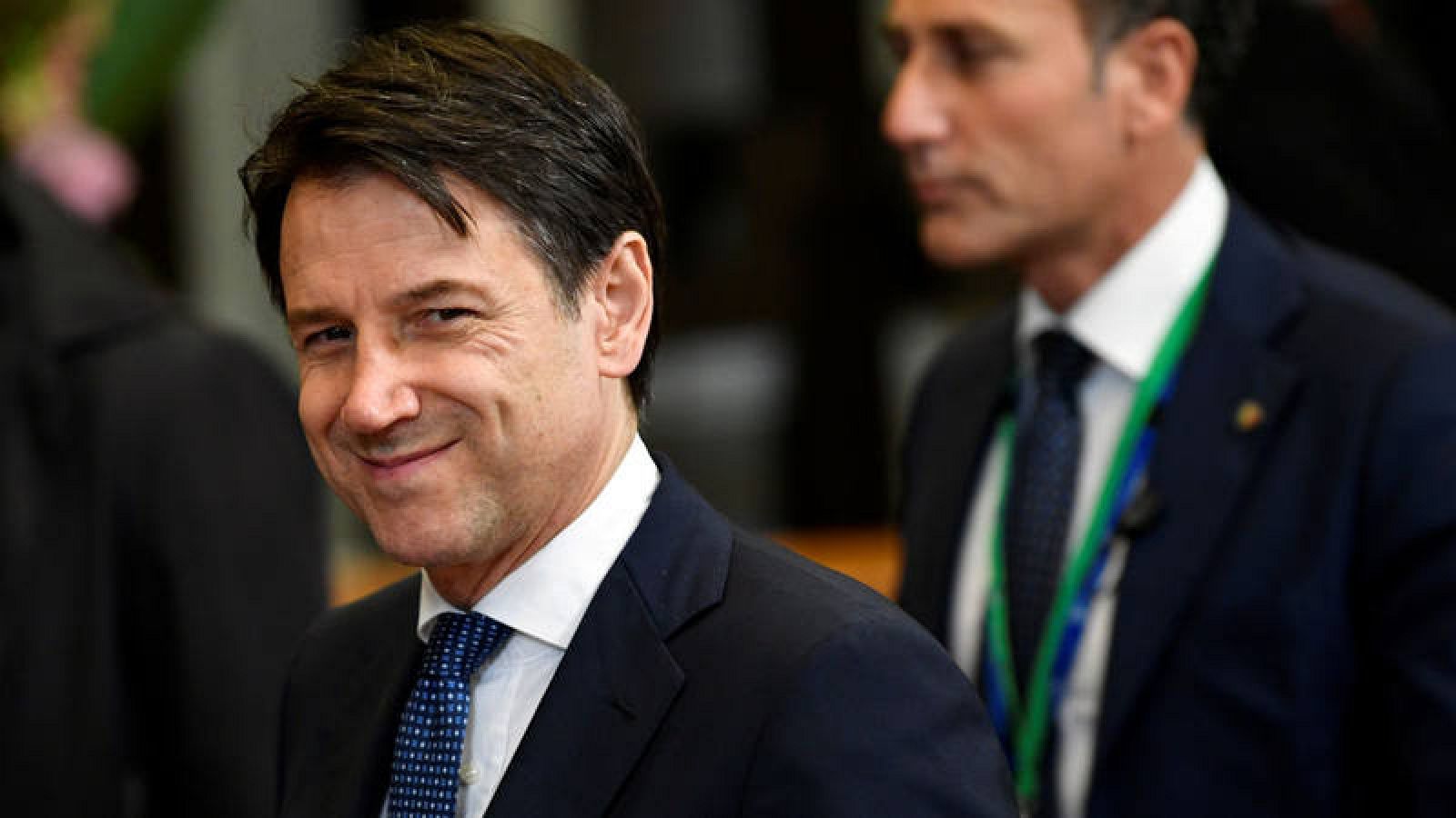 El primer ministro italiano, Giuseppe Conte, a su llegada a la cumbre de líderes de la UE celebrada en Bruselas tras las elecciones europeas