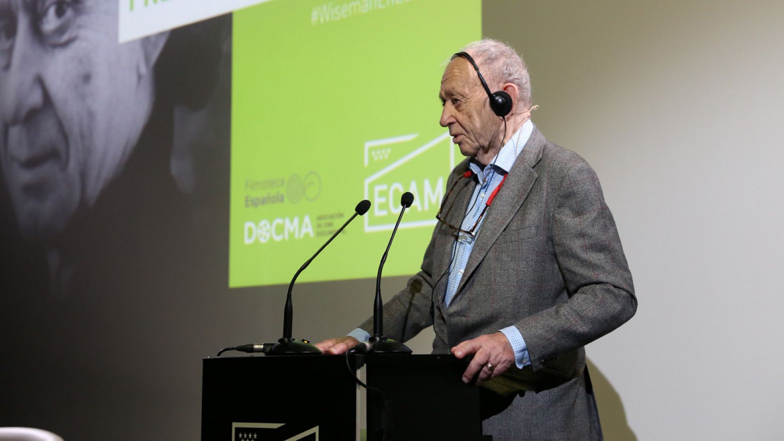 Frederick Wiseman durante el seminario que ha impartido en Madrid