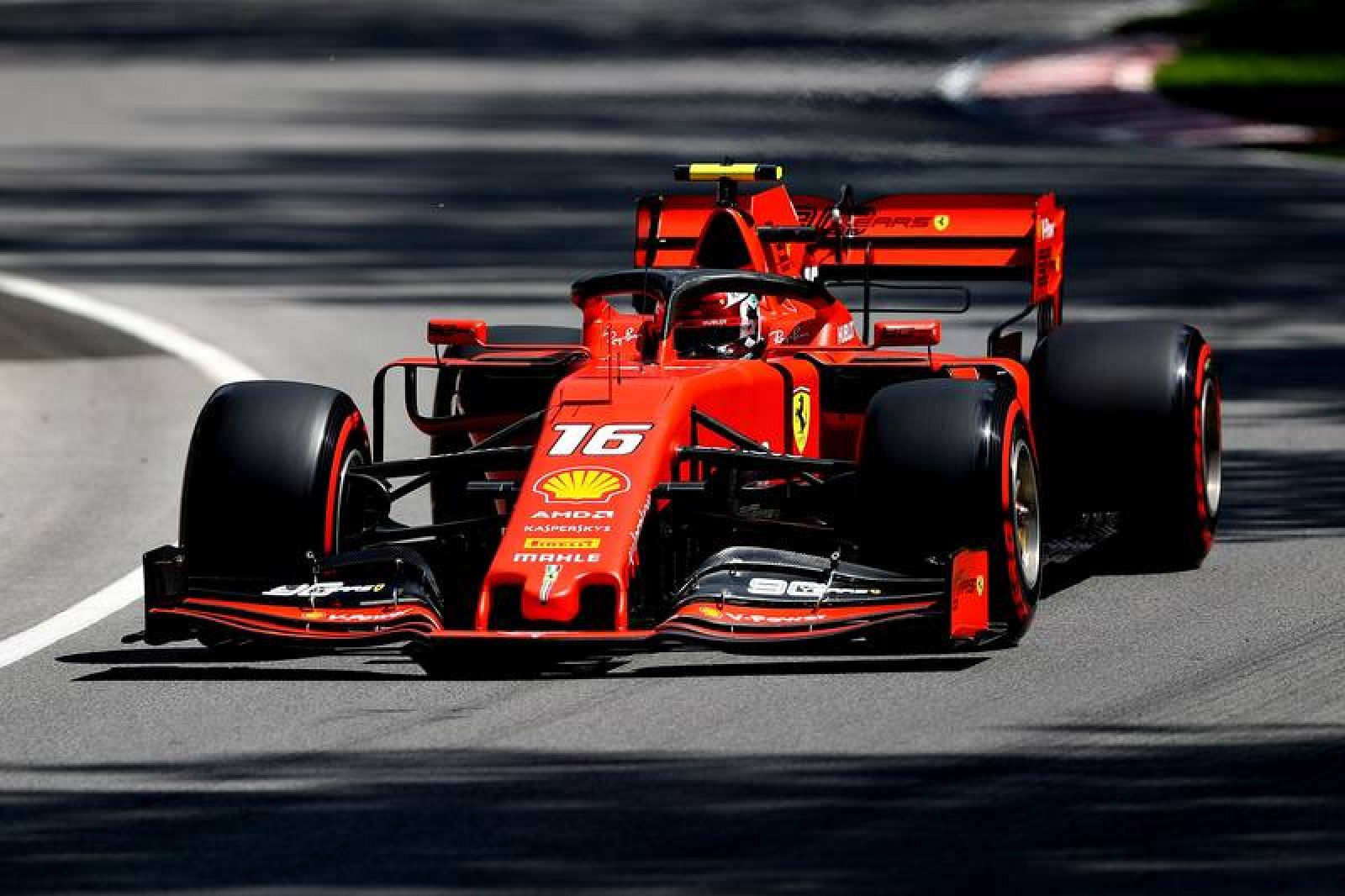 Leclerc, en los entrenamientos del GP de Canadá