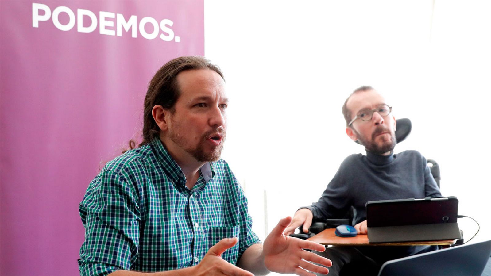 Pablo Iglesias y Pablo Echenique en el Consejo Ciudadano Estatal de Podemos