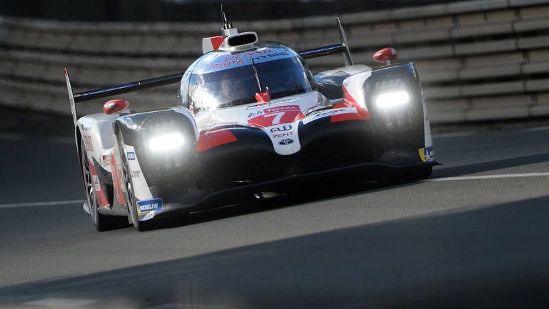 El japonés Kamui Kobayashi, al mando del Toyota, durante la sesión de calificación.