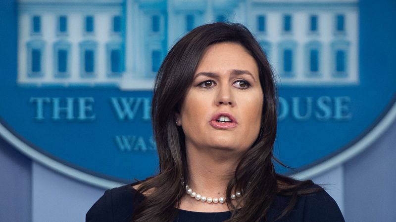 La portavoz de la Casa Blanca, Sarah Sanders, en una imagen de marzo de  2019.