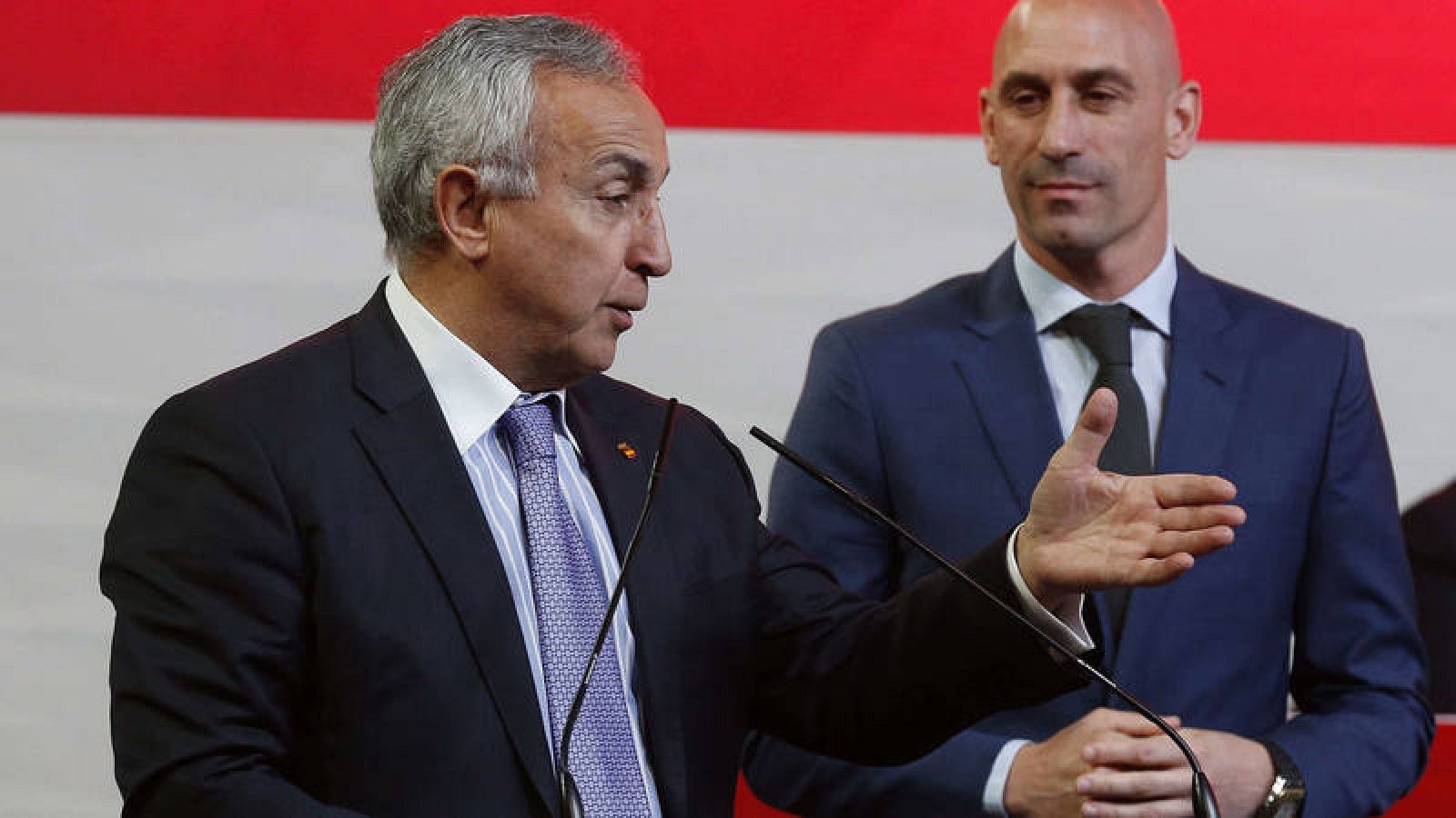 El presidente del Comité Olímpico Español, Alejandro Blanco, en un acto de la RFEF.