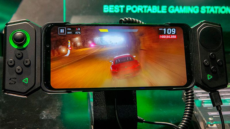 Un dispostivo Black Shark 2 expuesto en la pasada feria E3 de Los Ángeles