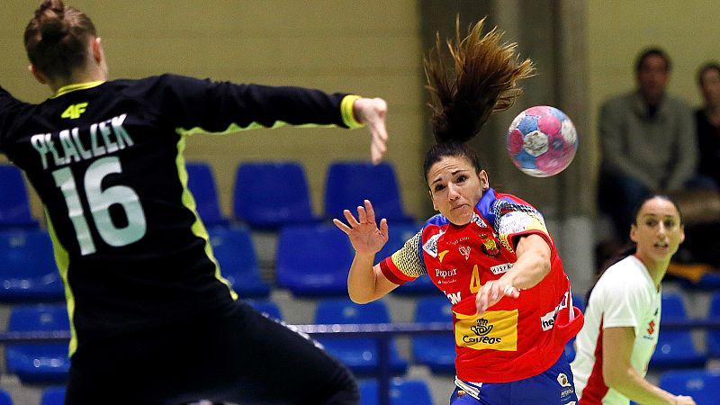 Carmen Martín, en un partido con España.