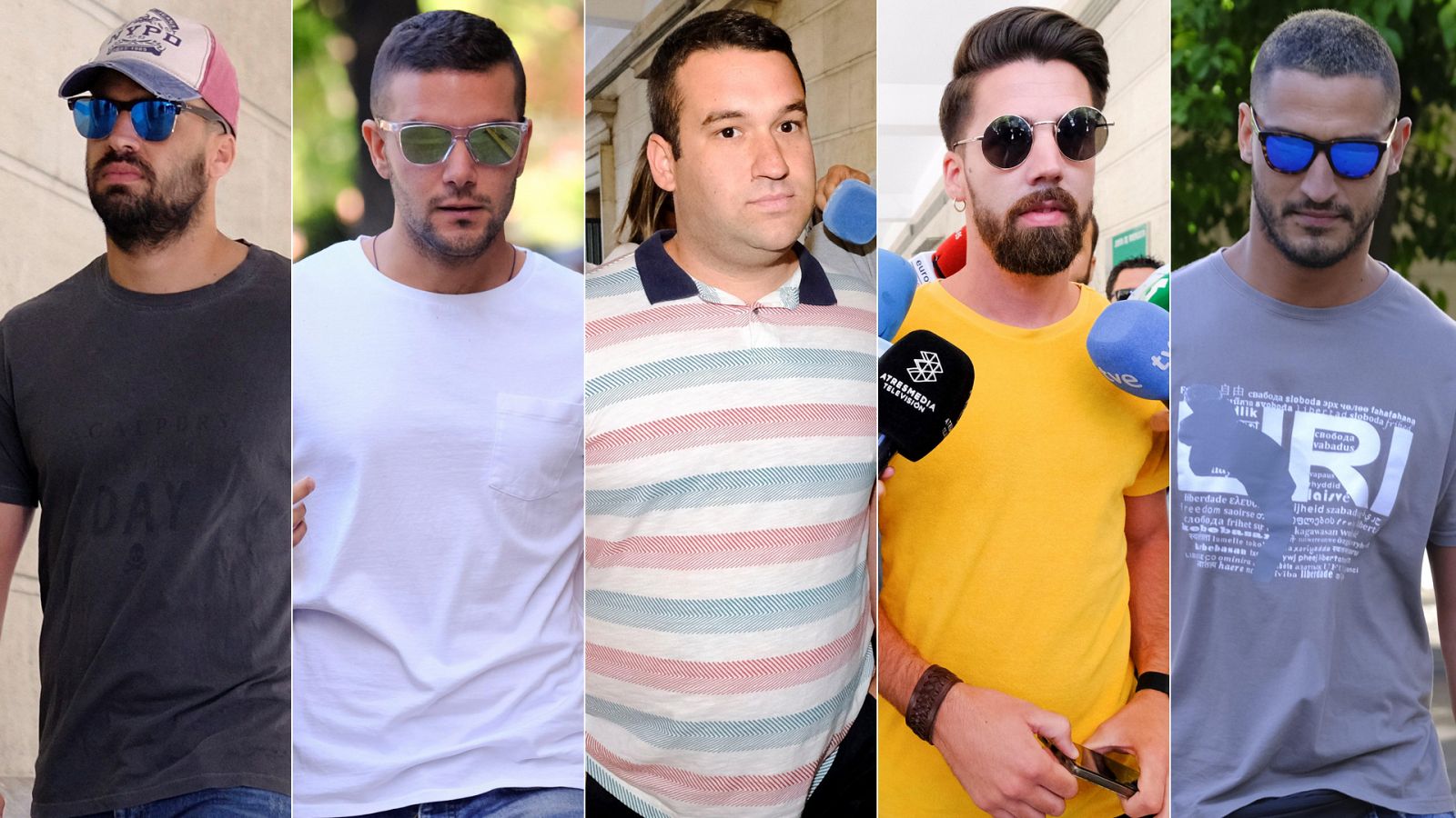 Los cinco miembros de La Manada