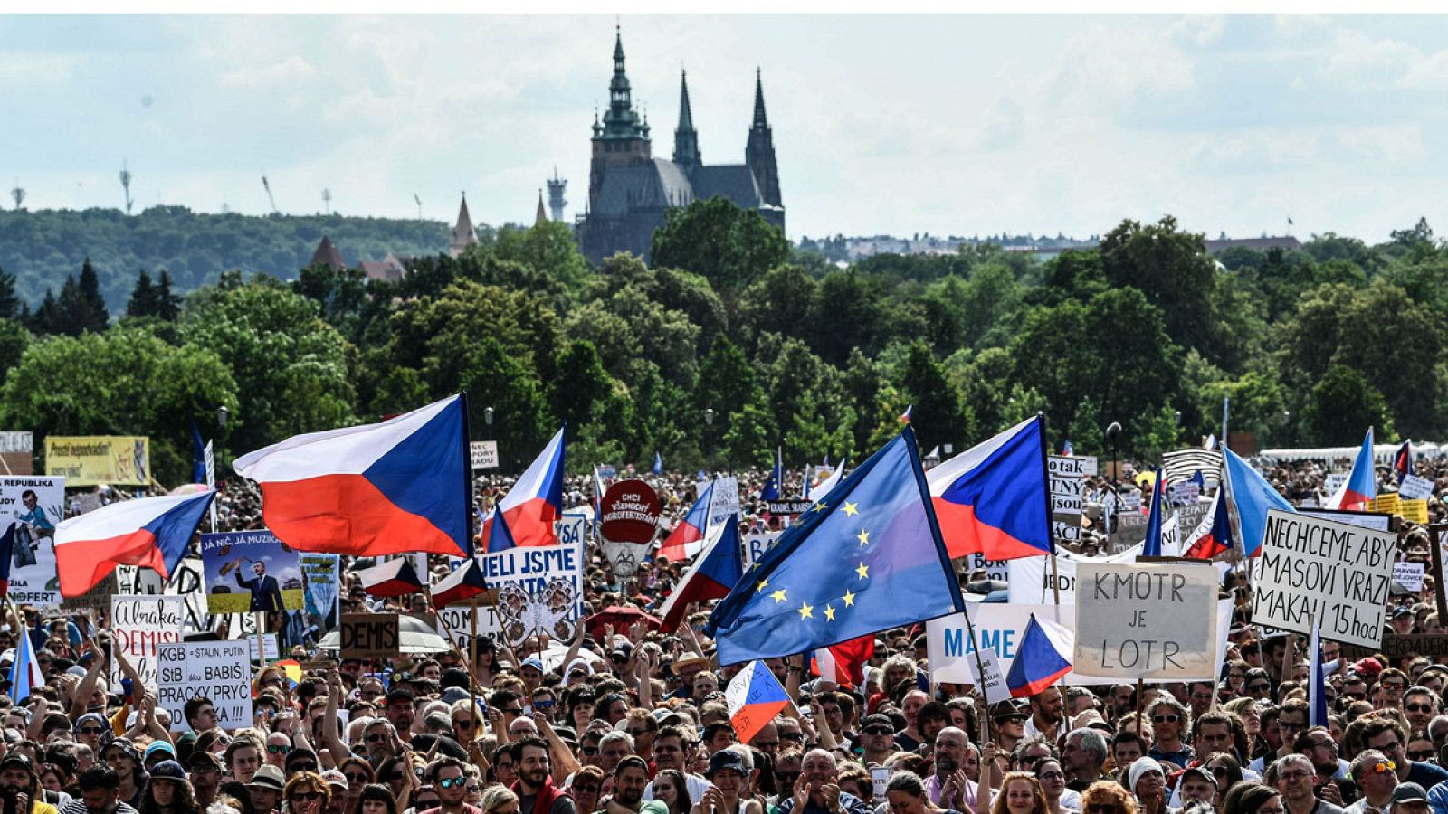 Protestas en Praga